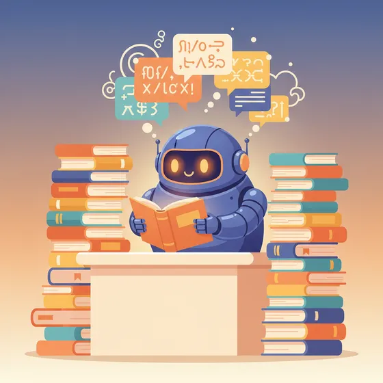 LLM（大規模言語モデル）の仕組みをやさしく解説するイメージ